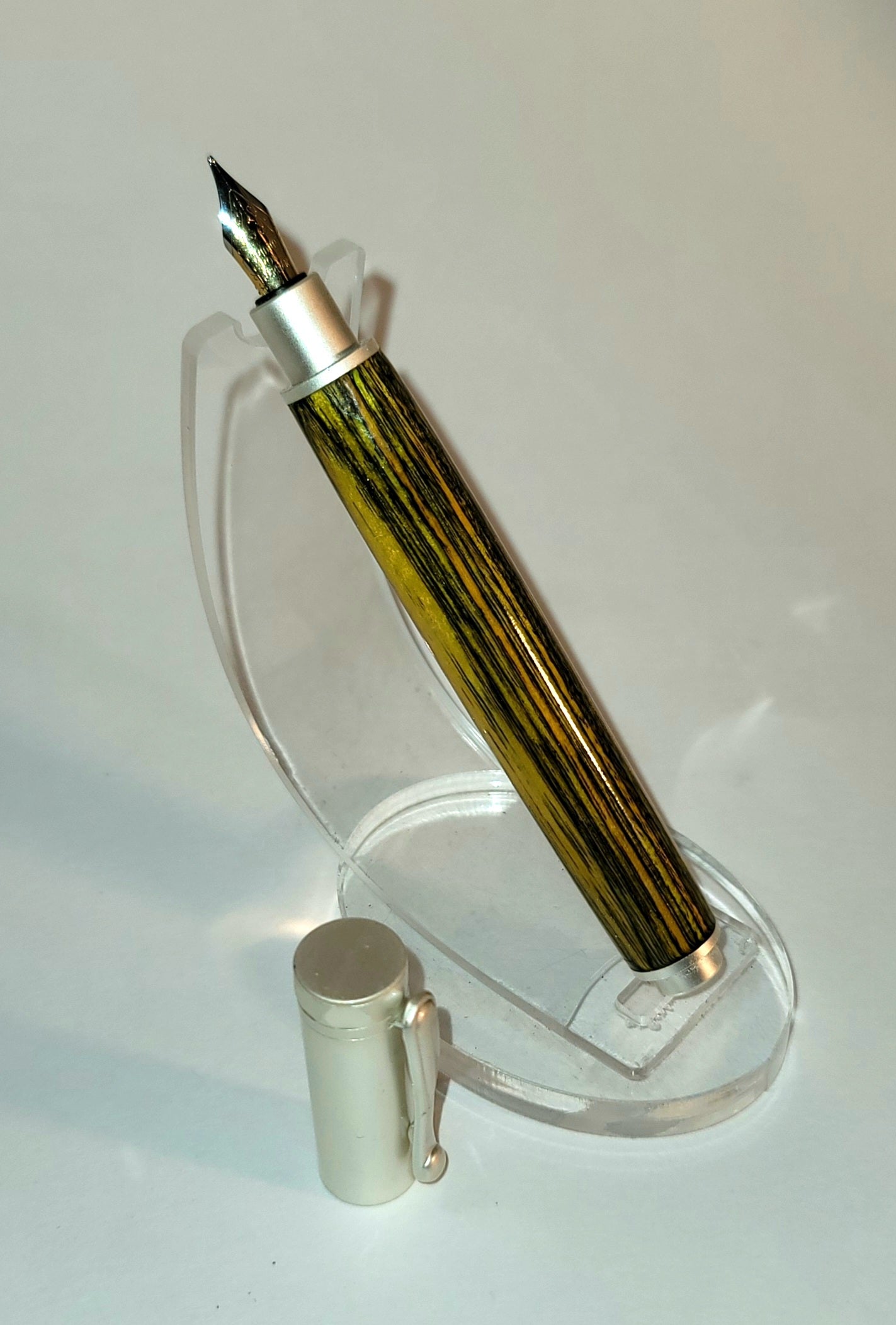 Green & Yellow Spectraply Fountain Pen