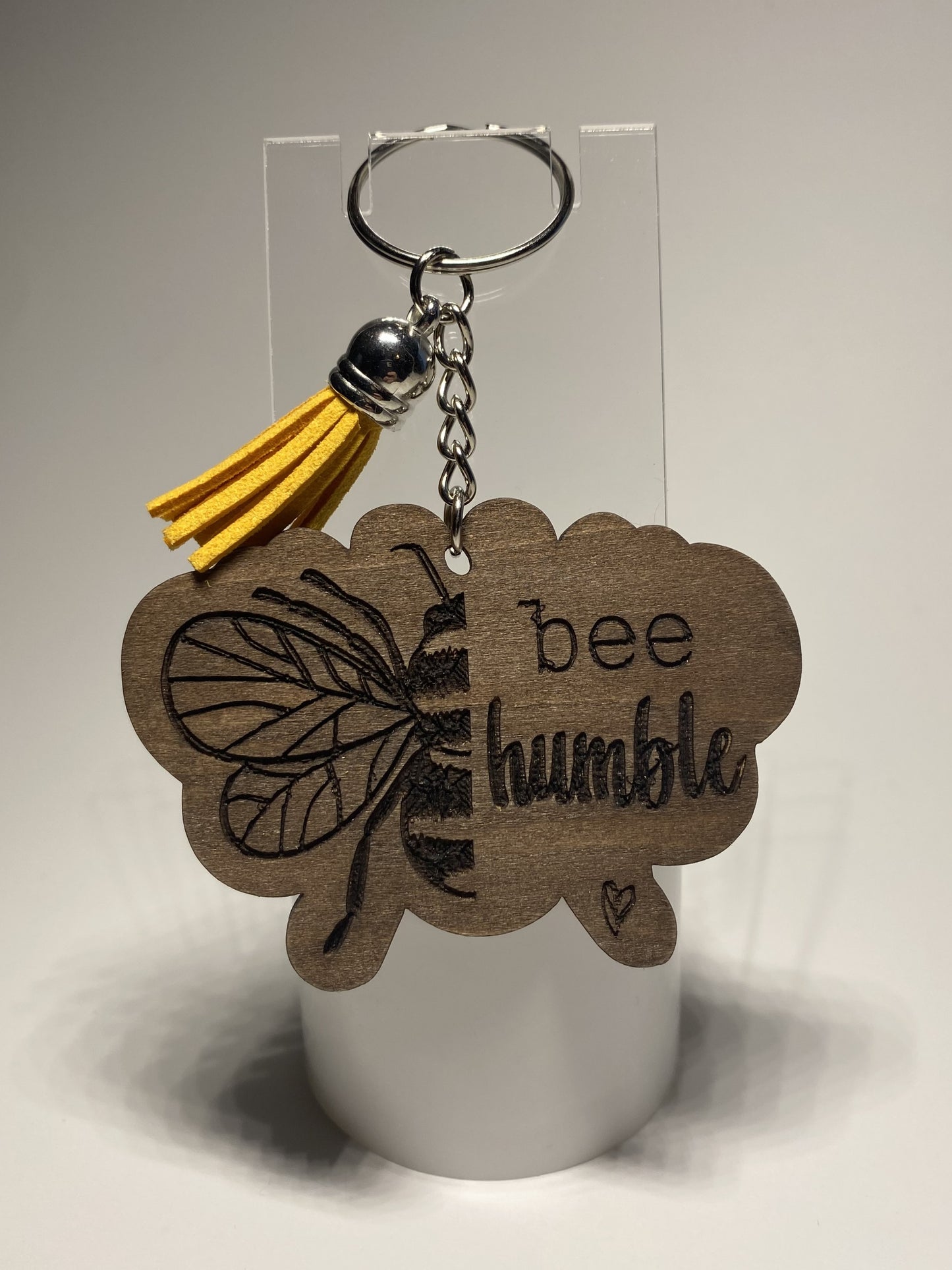 Wooden Bee Keychain