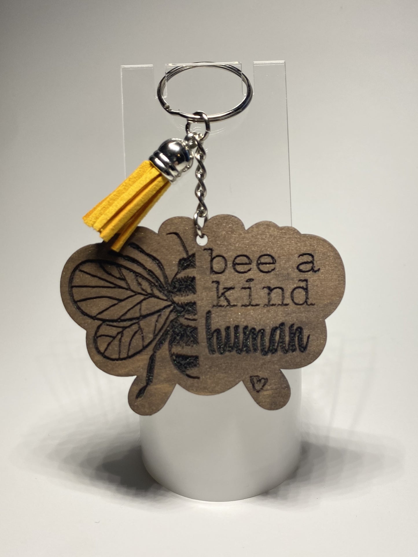 Wooden Bee Keychain