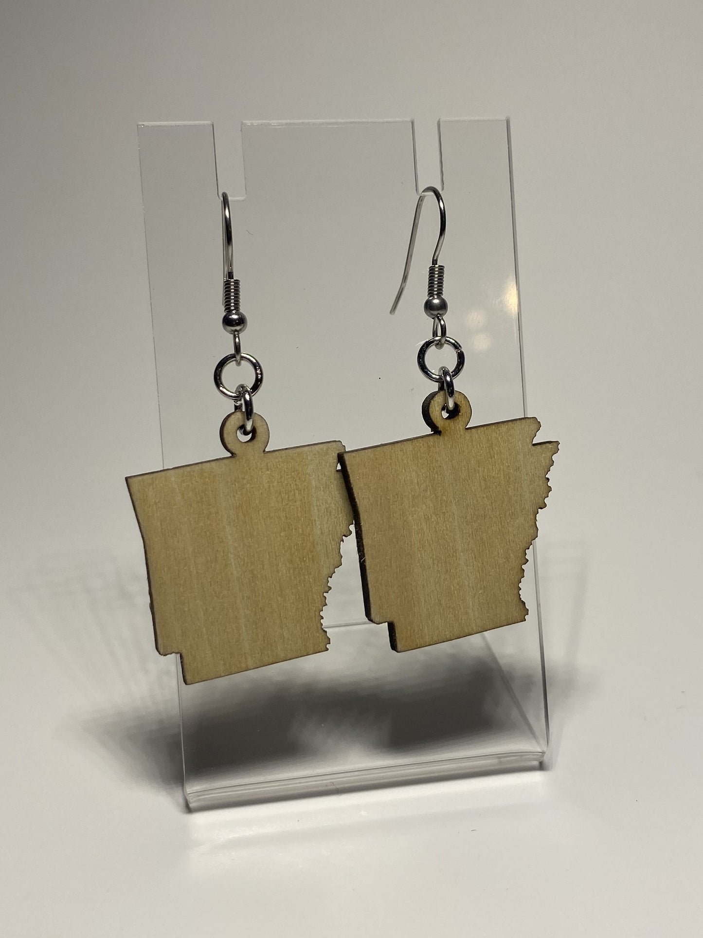 Wooden Arkansas Earrings