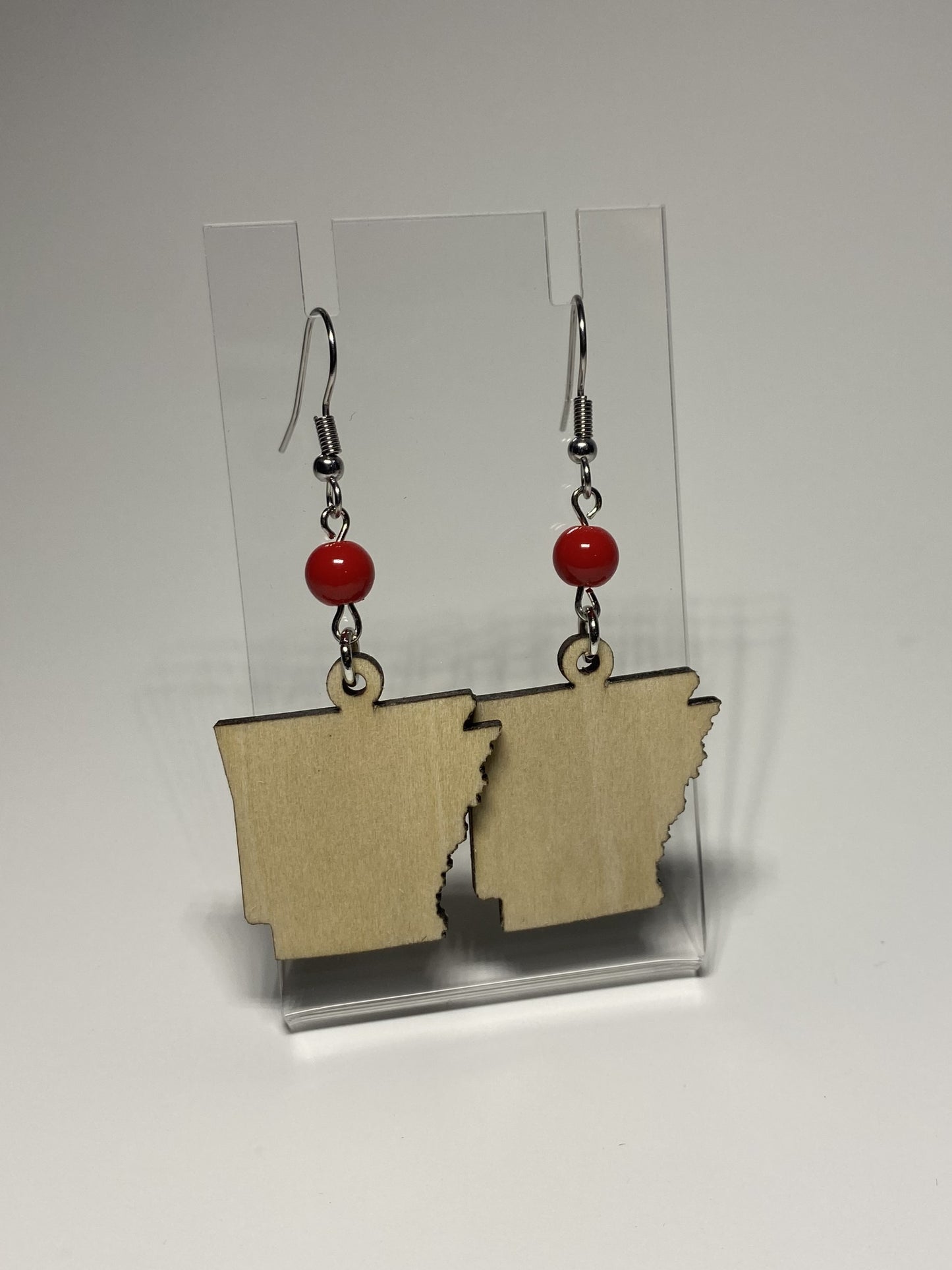 Wooden Arkansas Earrings