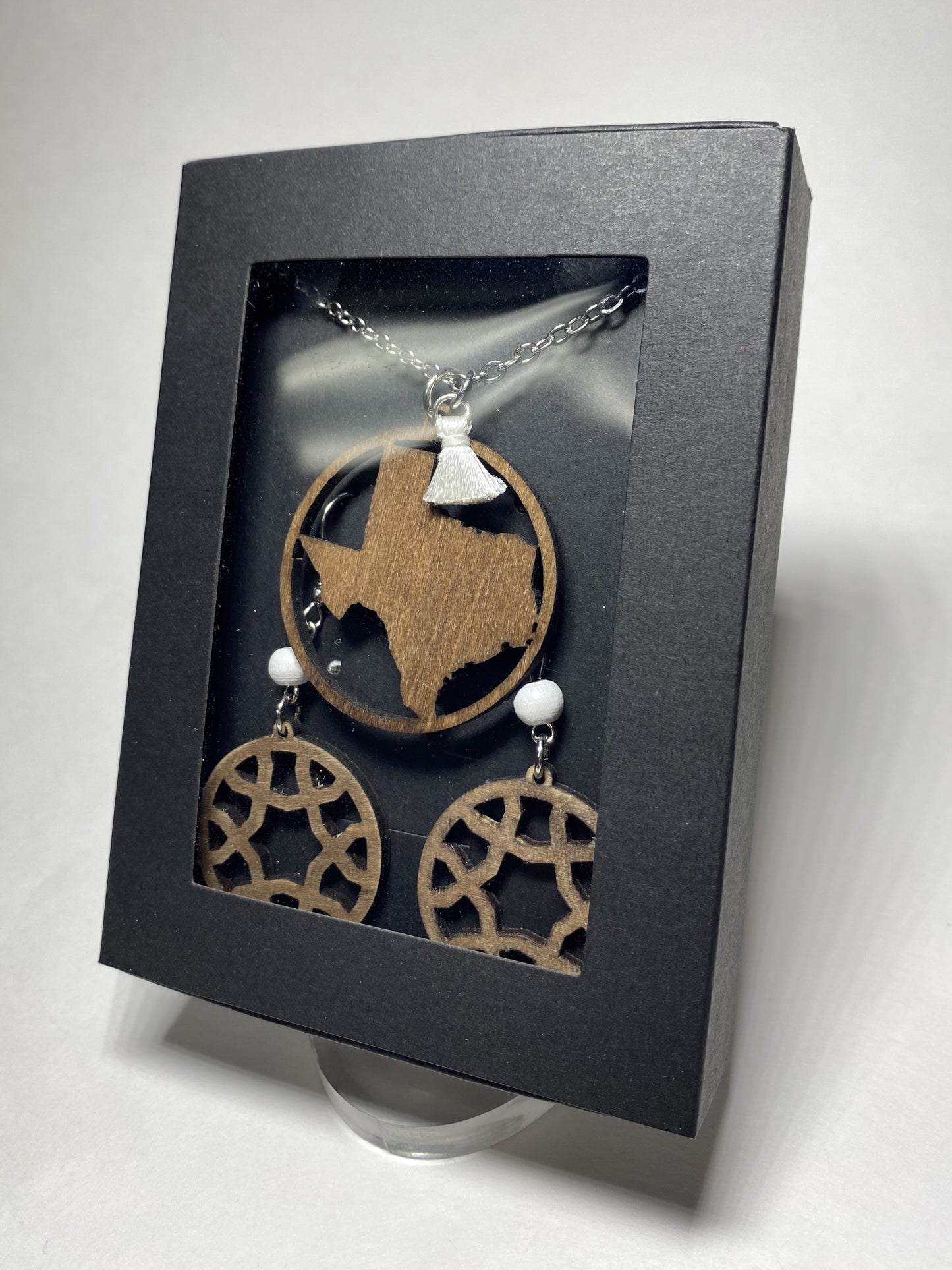 Wooden Necklace & Earring Set