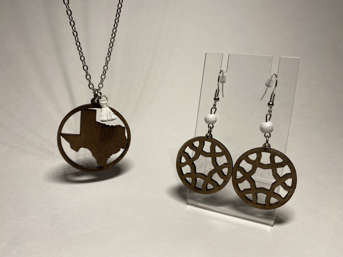 Wooden Necklace & Earring Set