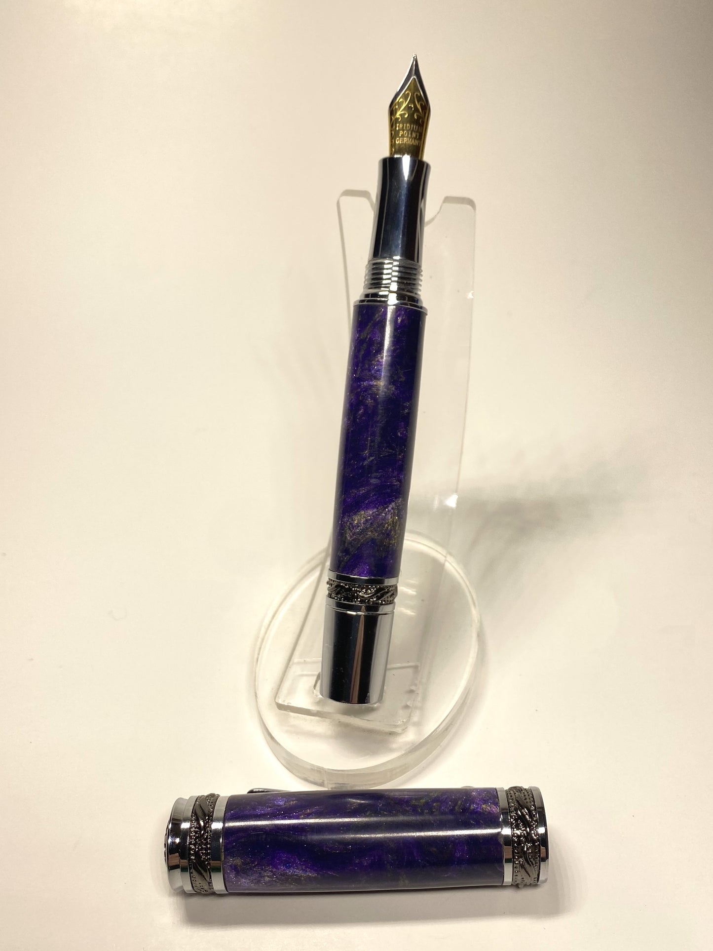 Majestic Purple Midnight Fountain Pen with Swarovski Crystal