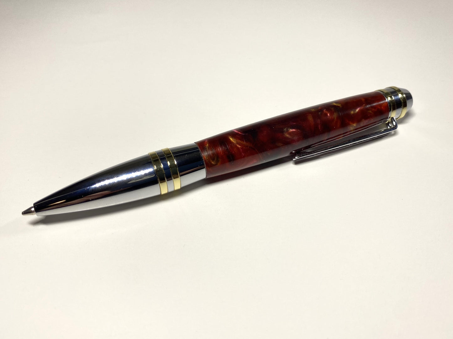 Professional Chrome and Brass Twist Pen