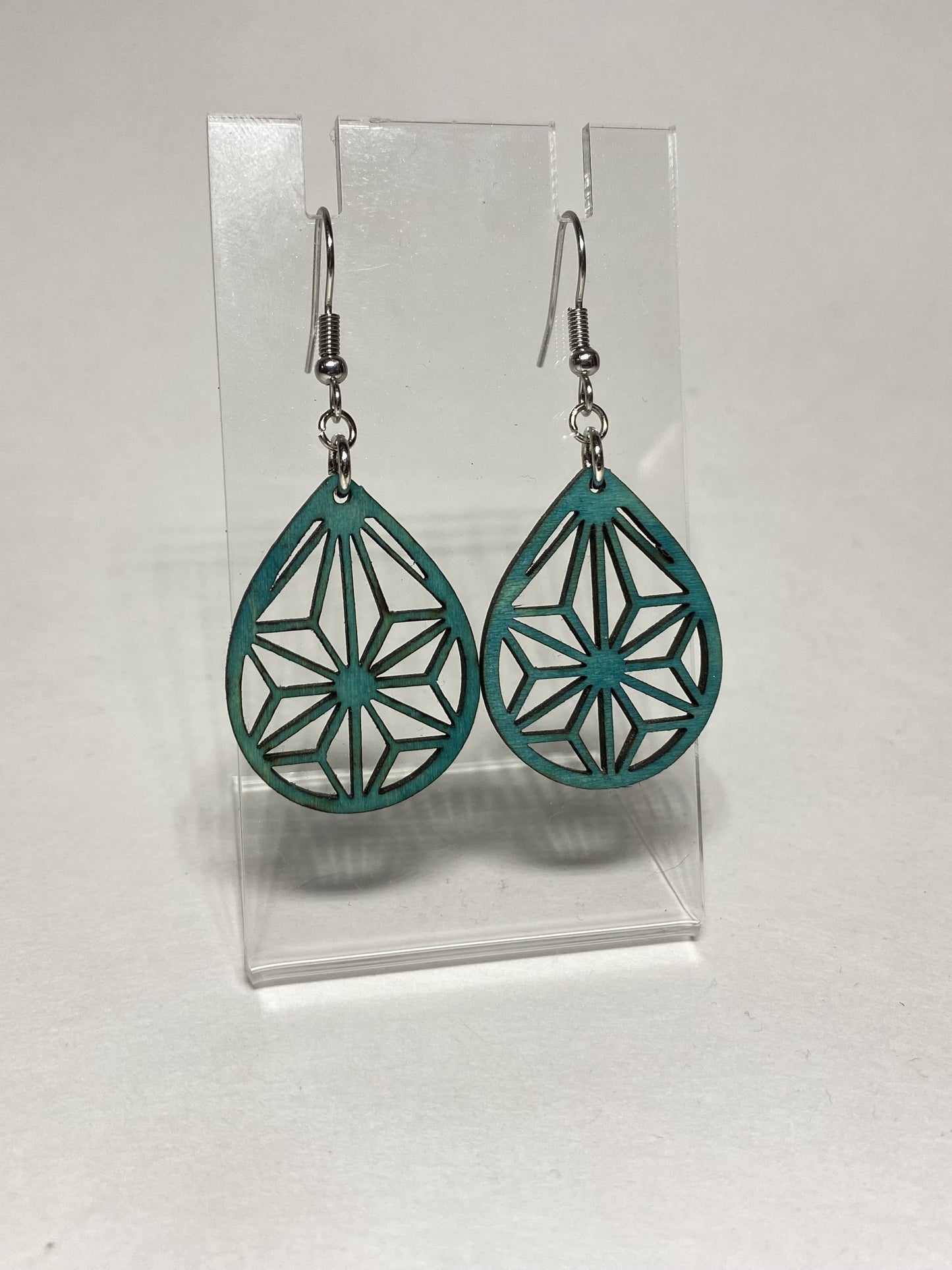 Wooden Teardrop Earrings