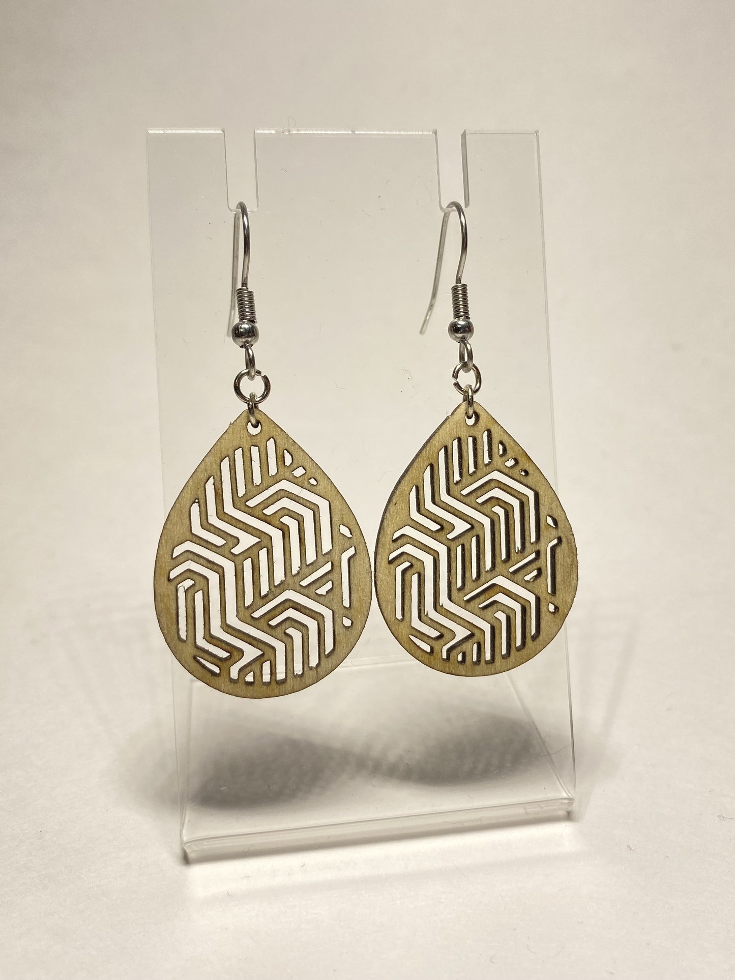 Wooden Teardrop Earrings