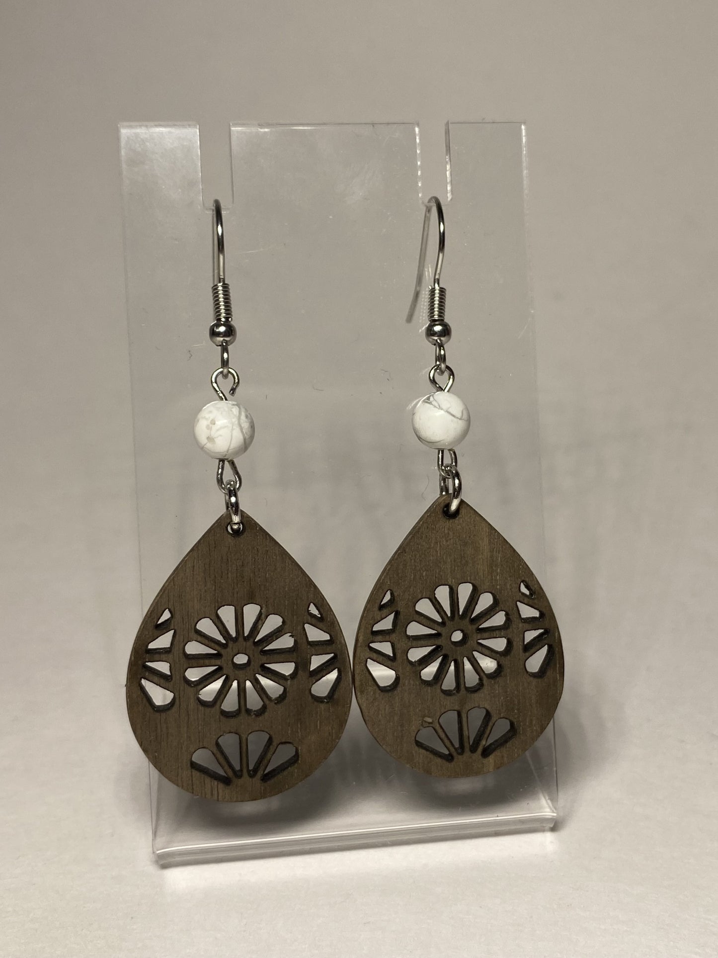 Wooden Teardrop Earrings