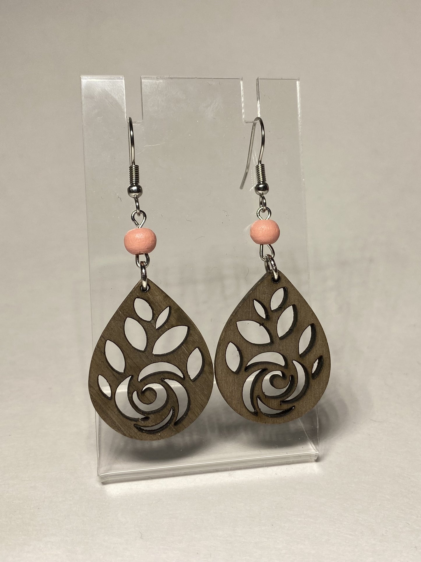 Wooden Teardrop Earrings