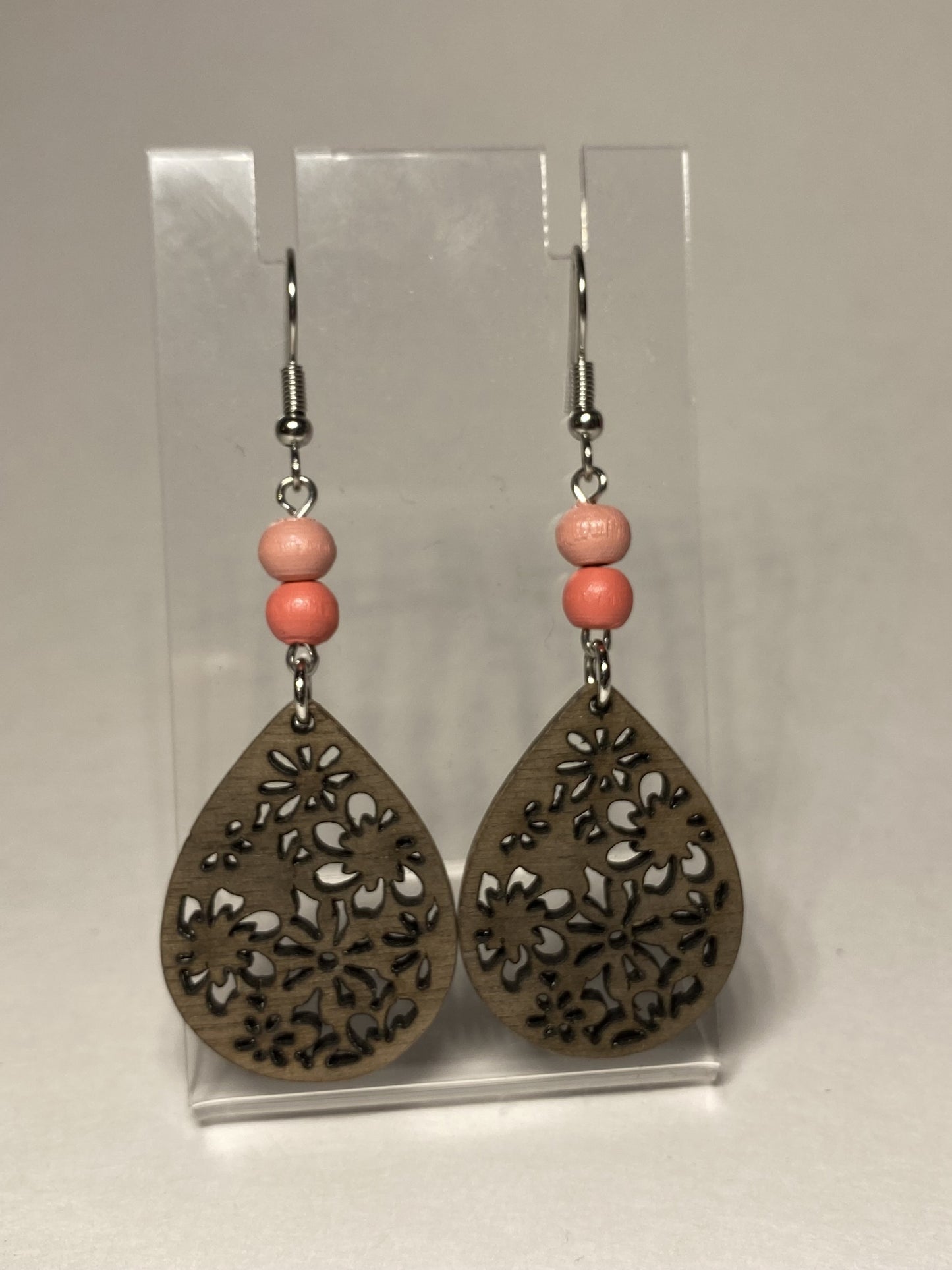 Wooden Teardrop Earrings