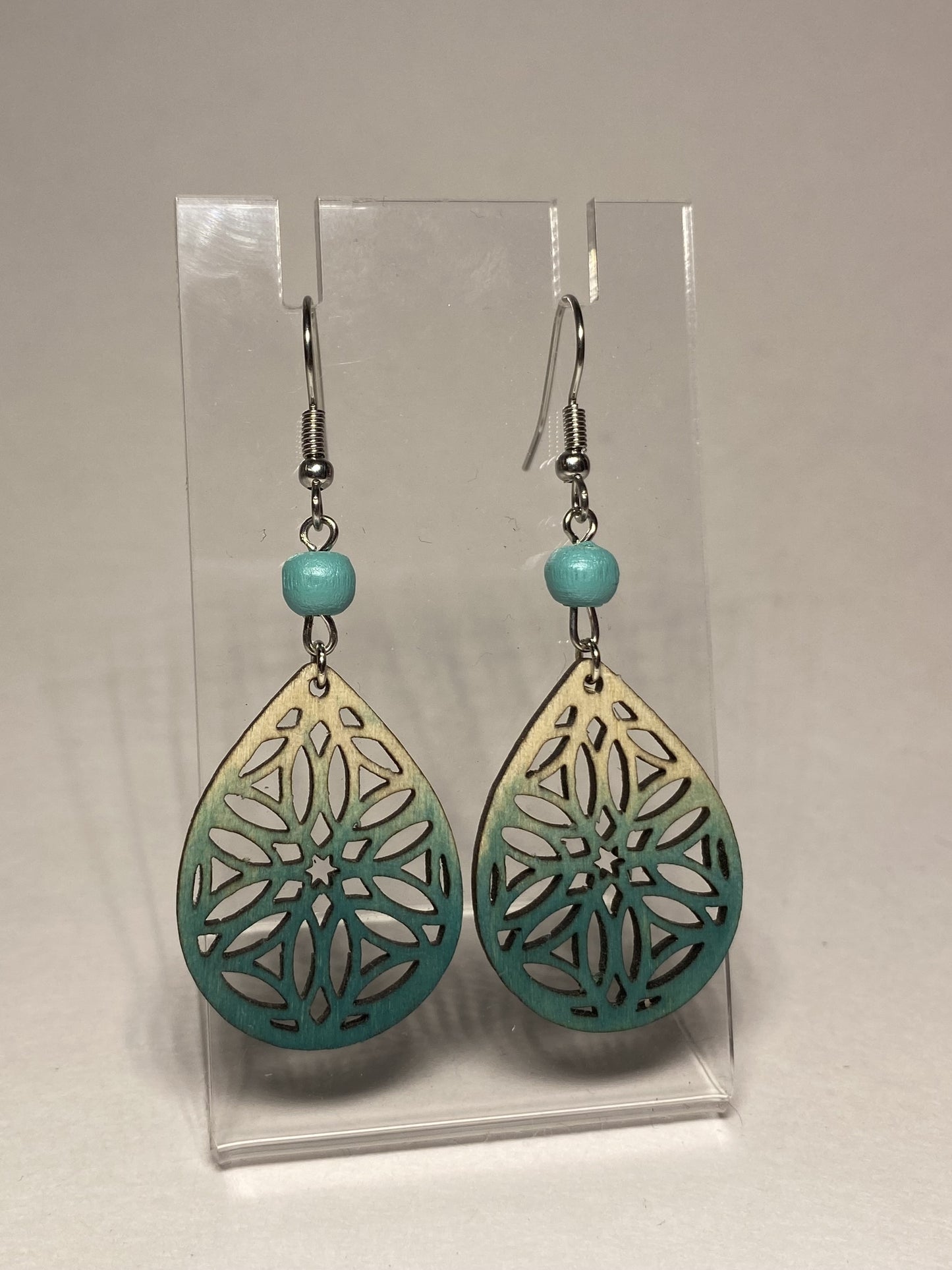 Wooden Teardrop Earrings