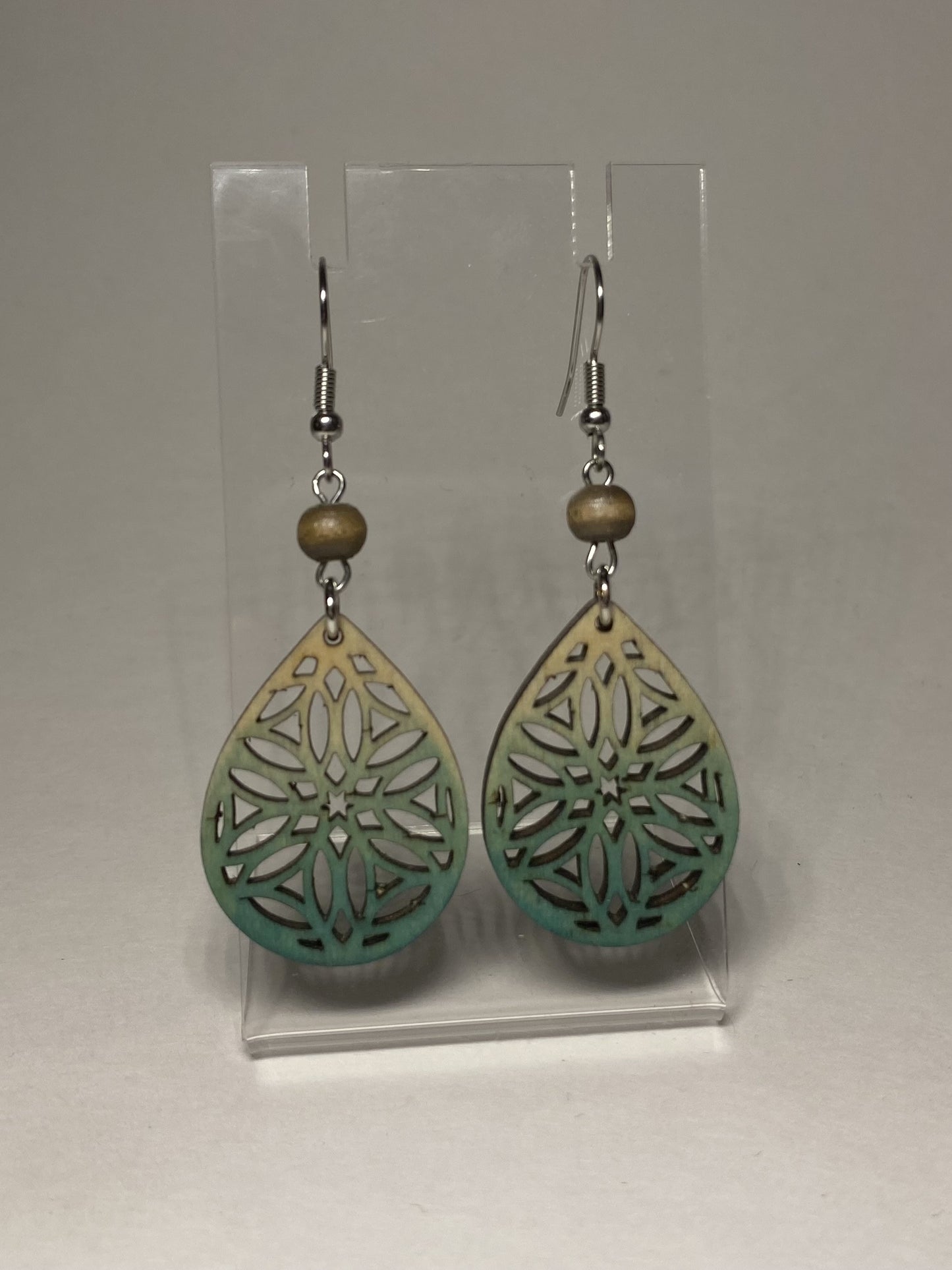 Wooden Teardrop Earrings