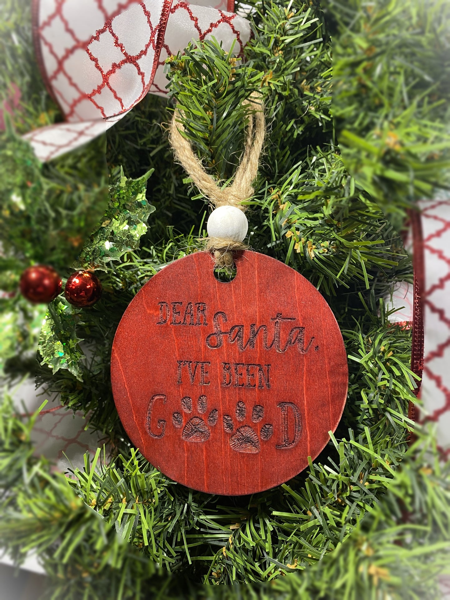 Dog Lover Wooden Ornament