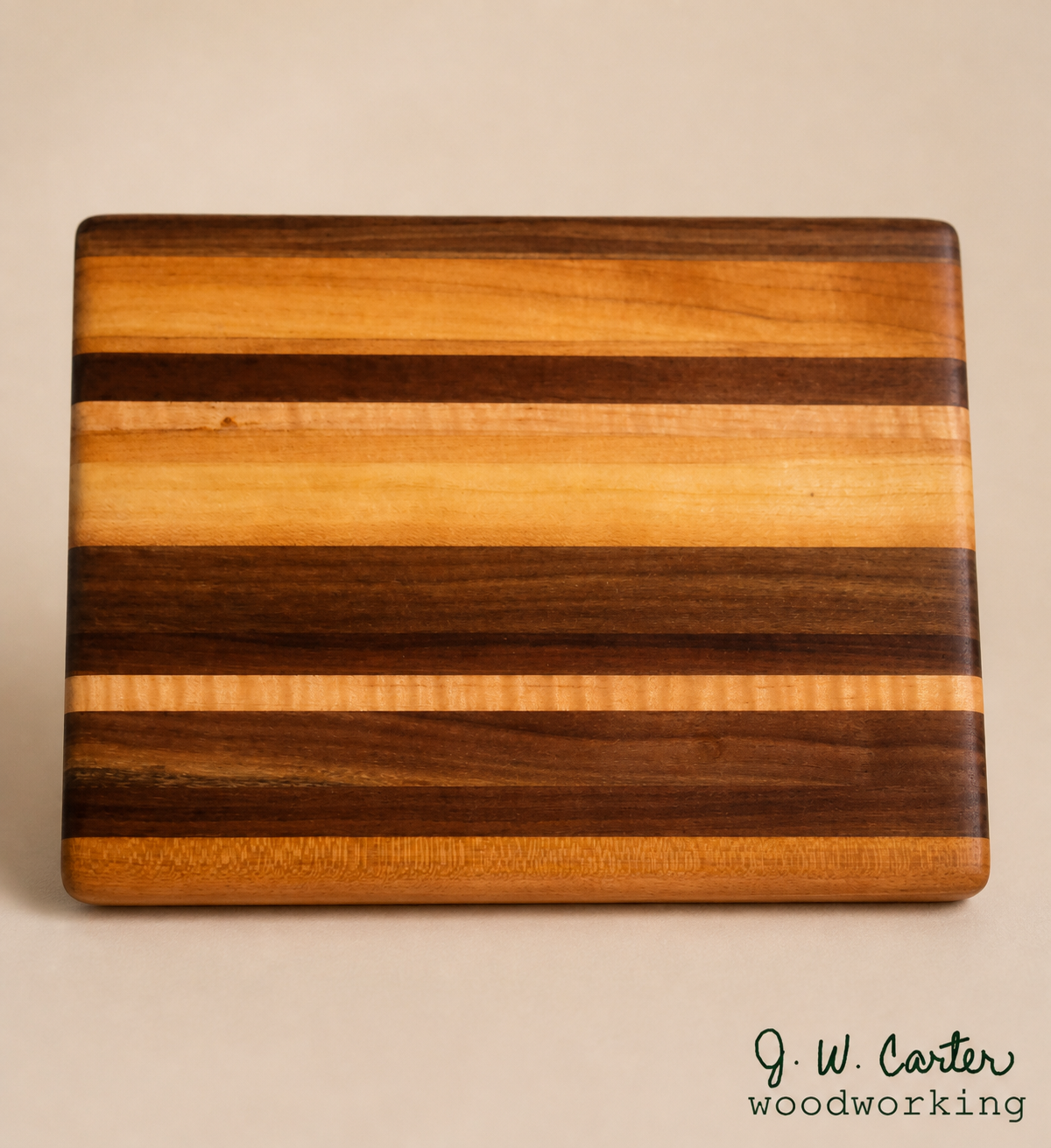 Cutting Board Walnut + Cherry + Curly Maple