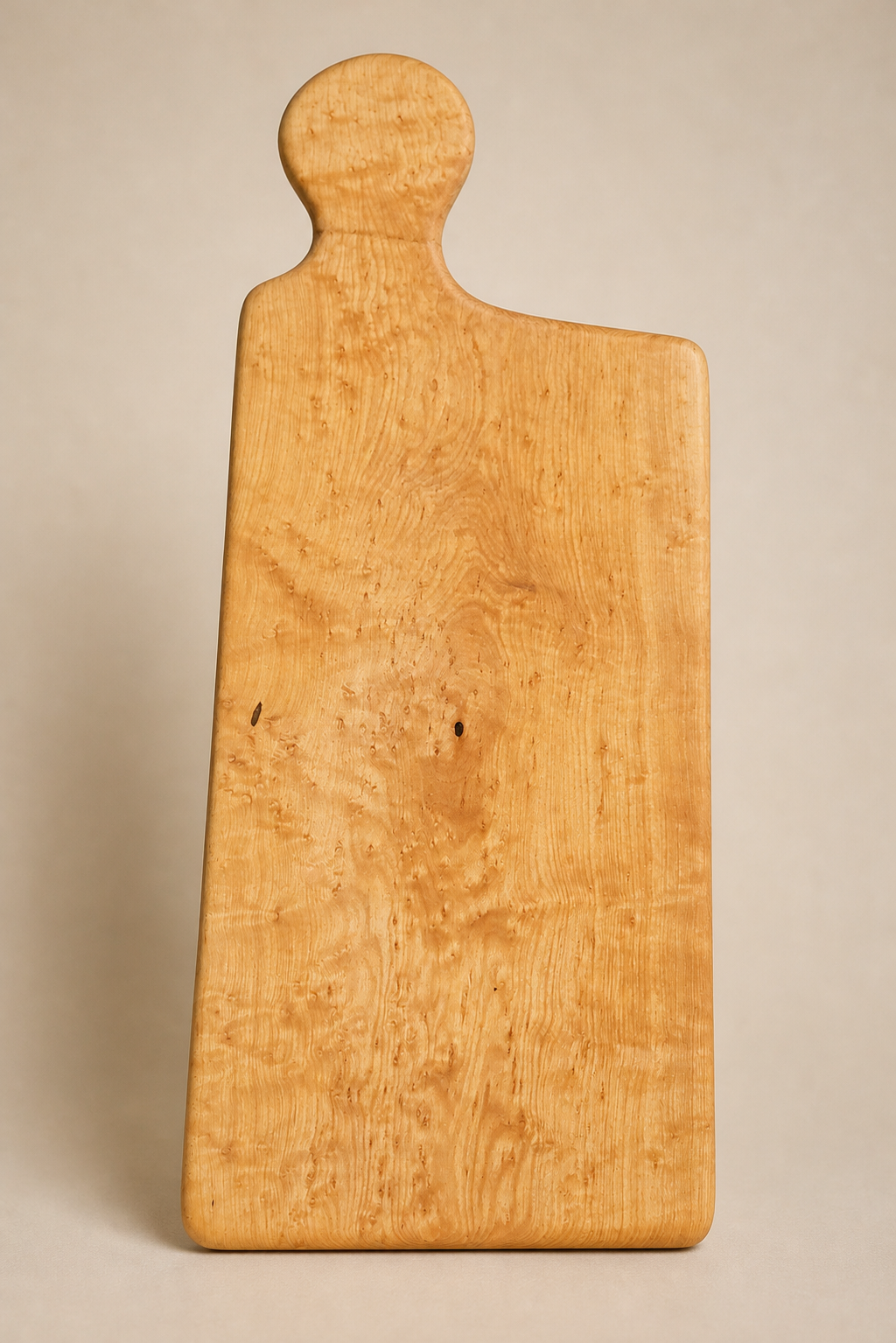 Birdseye Maple Board with Rounded Neck and Handle, 9.5" x 22"