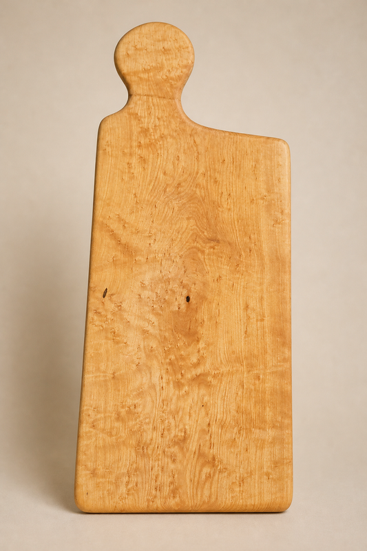 Birdseye Maple Board with Rounded Neck and Handle, 9.5" x 22"