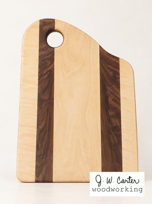 Curly Walnut and Maple Charcuterie Board