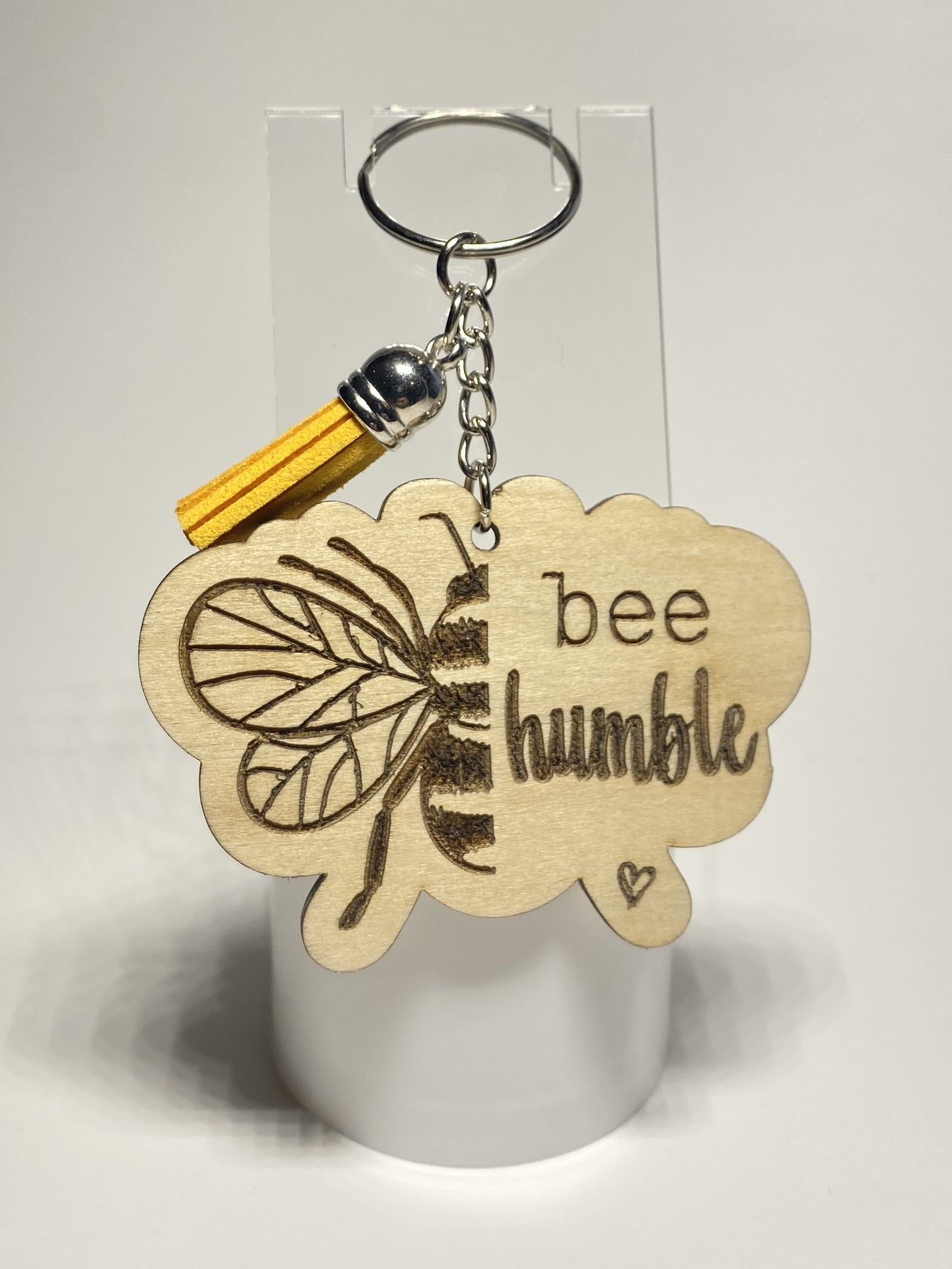 Wooden Bee Keychain