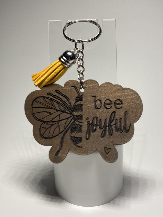 Wooden Bee Keychain