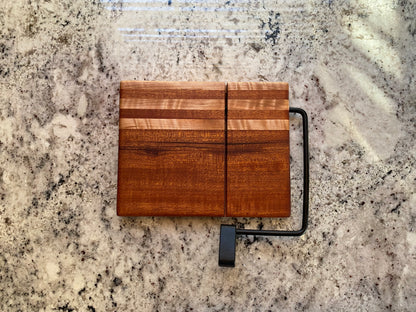 Maple and Mahogany Striped Cheese Slicer